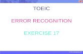 TOEIC ERROR RECOGNITION EXERCISE 17