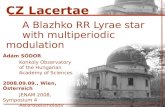 CZ Lacertae A Blazhko RR Lyrae star with multiperiodic modulation