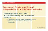 National, State and Local Disparities in Childhood Obesity