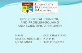 HP5: CRITICAL THINKING AND PROBLEM-SOLVING AND SCIENTIFIC APPROACH