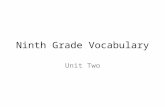 Ninth Grade Vocabulary