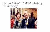 Lance  Chima’s  2013-14 Rotary Presidency