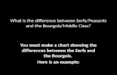 What is the difference between Serfs/Peasants and the  Bourgois /Middle Class?