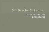6 th  Grade Science