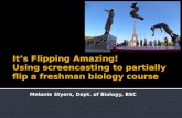It’s Flipping Amazing! Using  screencasting  to partially flip a freshman biology course