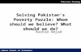 Solving Pakistan’s Poverty Puzzle: Whom should we believe? What should we do?