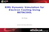 RMS Dynamic Simulation for Electron Cooling Using BETACOOL