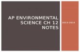 AP Environmental Science  Ch  12 Notes
