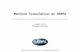 Machine Translation at DARPA