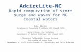 AdcircLite -NC Rapid computation of storm surge and waves for NC coastal waters