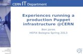 Experiences running a production Puppet  infrastructure @CERN