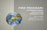 PIRE  program:  International education perspective