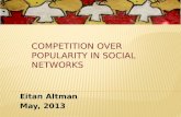 Competition over popularity in social networks