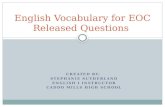 English Vocabulary for EOC Released Questions