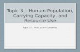 Topic 3 – Human Population, Carrying Capacity, and Resource Use