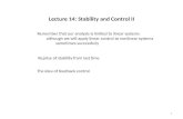 Lecture 14: Stability and Control II