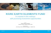 RARE EARTH ELEMENTS FUND A « market  in the  making » with promising investment opportunities
