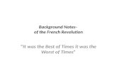 Background Notes-  of  the French Revolution
