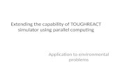Extending the capability of TOUGHREACT simulator using parallel computing