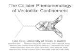 The Collider  Phenomenology of Vectorlike Confinement