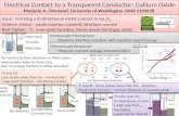 Electrical Contact to a Transparent Conductor: Gallium Oxide