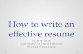 How to write an effective resume