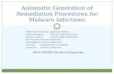 Automatic Generation of Remediation Procedures for Malware Infections
