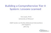 Building a Comprehensive Tier II System: Lessons Learned