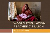 World population reaches 7 billion