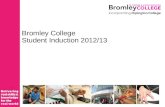 Bromley College Student Induction 2012/13