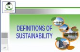 DEFINITIONS OF  SUSTAINABILITY