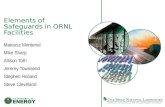 Elements of Safeguards in ORNL Facilities