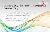Diversity in the Internet2  Communit y