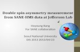 Double spin asymmetry measurement  from SANE-HMS  data at Jefferson Lab