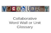 Collaborative Word Wall or Unit Glossary