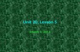 Unit 20, Lesson 5