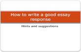 How to write a good essay response