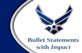 Bullet Statements  with  Impact