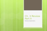 Ch. 3 Review Part II