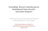 DryadOpt: Branch-and-Bound on Distributed Data-Parallel  Execution Engines