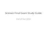 Science Final Exam Study Guide