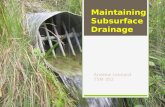 Maintaining Subsurface Drainage