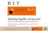 Working Together to  Succeed How  Can  Connect @RIT  Project Transform RIT?