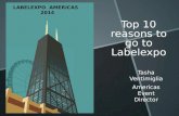 Top 10 reasons to go to  Labelexpo