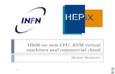 HS06 on new CPU, KVM  virtual machines  and commercial  cloud
