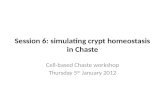 Session 6: simulating crypt homeostasis in Chaste