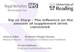 Sip  vs  Slurp : The influence on the amount of supplement drink consumed.