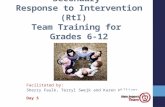 Secondary  Response to Intervention (RtI)   Team Training for  Grades 6-12
