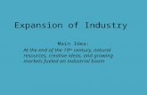 Expansion of Industry
