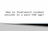 How to find/match student records in a post-SSN age?